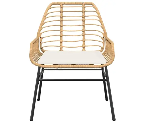 5-Daļīgs Dārza Mēbeļu Komplekts, Matrači, Brūna Pe Rotangpalma Vidaxl