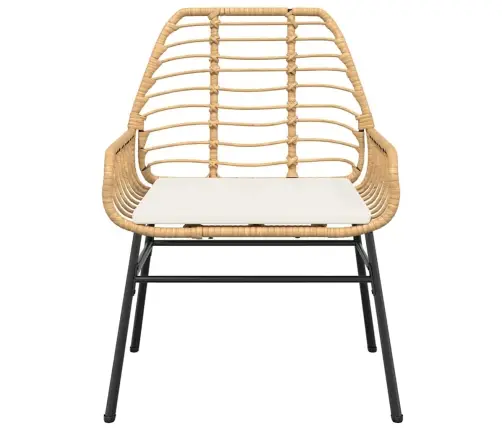 5-Daļīgs Dārza Mēbeļu Komplekts, Matrači, Brūna Pe Rotangpalma Vidaxl