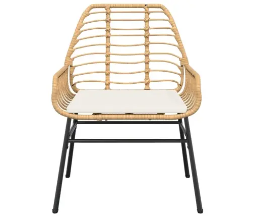 7-Daļīgs Dārza Mēbeļu Komplekts, Matrači, Brūna Pe Rotangpalma Vidaxl