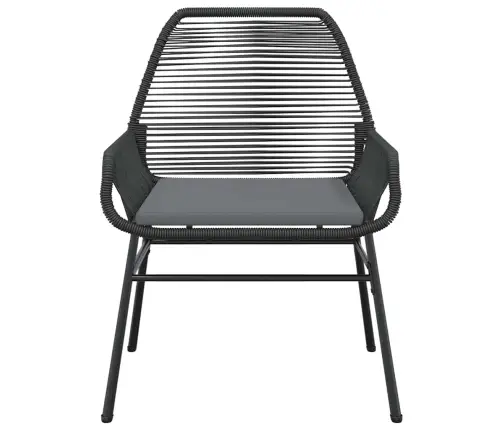 5-Daļīgs Dārza Mēbeļu Komplekts, Matrači, Melna Pe Rotangpalma Vidaxl