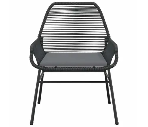 7-Daļīgs Dārza Mēbeļu Komplekts, Matrači, Melna Pe Rotangpalma Vidaxl