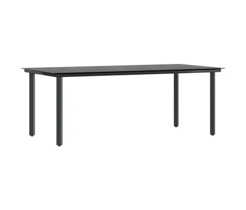 7-Osaline Aiamööblikomplekt Patjadega, Must, Polürotang Klaas