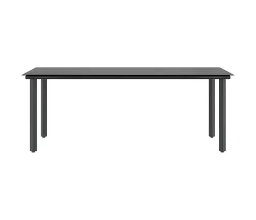 7-Osaline Aiamööblikomplekt Patjadega, Must, Polürotang Klaas