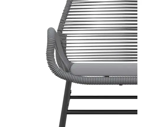 Sodo Komplektas, 5 Dalių, Pilkas, Poliratanas Ir Stiklas