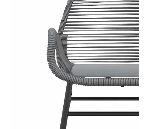 5-Osaline Aiamööbli Komplekt Patjadega, Hall, Polürotang Klaas