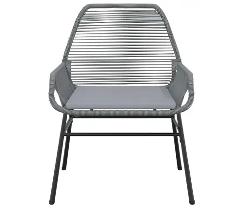 7-Daļīgs Dārza Mēbeļu Komplekts, Matrači, Pelēka Pe Rotangpalma Vidaxl