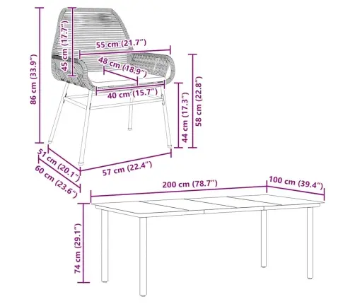Sodo Komplektas, 7 Dalių, Pilkas, Poliratanas Ir Stiklas Sodo Komplektas, 7 Dalių, Pilkas, Poliratanas Ir Stiklas