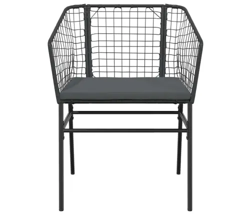 Sodo Komplektas, 3 Dalių, Juodas, Poliratanas Ir Stiklas