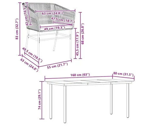 7-Daļīgs Dārza Mēbeļu Komplekts, Matrači, Brūna Pe Rotangpalma Vidaxl