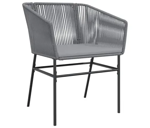 Sodo Komplektas, 5 Dalių, Pilkas, Poliratanas Ir Stiklas