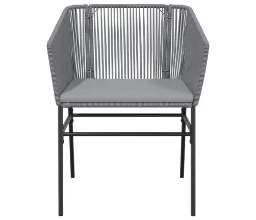 Sodo Komplektas, 5 Dalių, Pilkas, Poliratanas Ir Stiklas