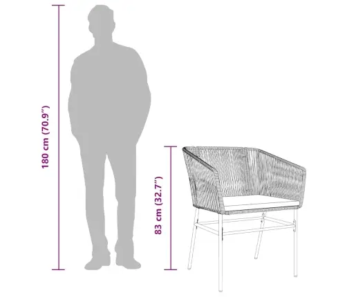 Sodo Komplektas, 5 Dalių, Pilkas, Poliratanas Ir Stiklas