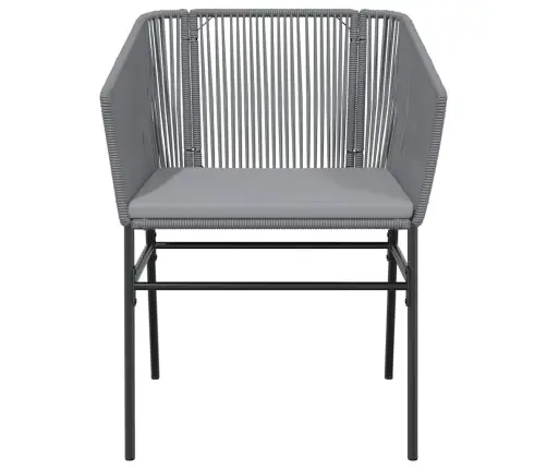 5-Daļīgs Dārza Mēbeļu Komplekts, Matrači, Pelēka Pe Rotangpalma Vidaxl