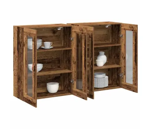 Sieniniai Spintelės 2 Pcs Sena Mediena 69,5 X 34 X 90 Cm