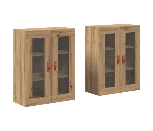 Sienas Skapji 2 Gabali Artisan Ozols 69,5 X 34 X 90 Cm Inženierijas Koks Vidaxl