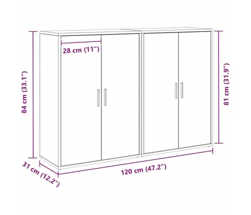 Puse Ar Plauktu Ar Uzglabāšanu Ar Durvīm Vecs Koks 60 X 31 X 84 Cm Inženierijas Koks Vidaxl