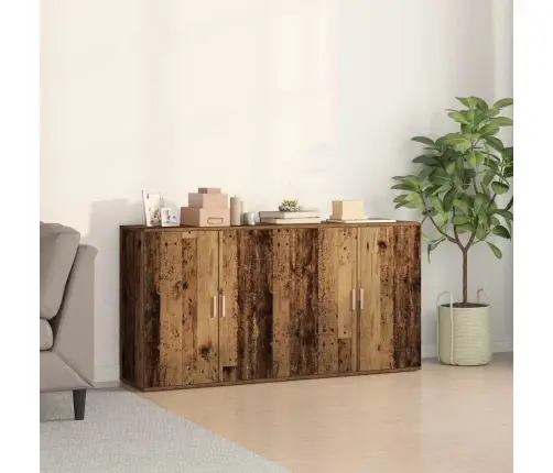 Sīkstāgi 2 Gab Old Wood 79X38X80 Cm Inženierijas Koks Vidaxl