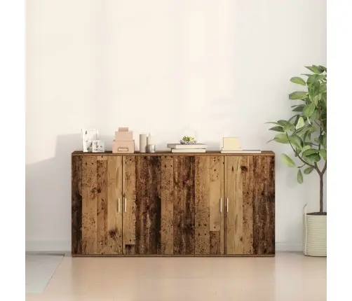Sīkstāgi 2 Gab Old Wood 79X38X80 Cm Inženierijas Koks Vidaxl