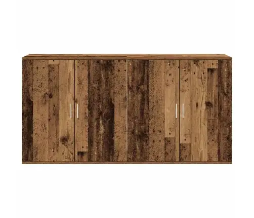 Sīkstāgi 2 Gab Old Wood 79X38X80 Cm Inženierijas Koks Vidaxl