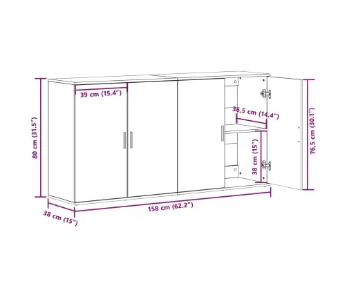 Sānu Galdi 2 Gabali Amatniecības Ozols 79X38X80 Cm Inženierijas Koks Vidaxl