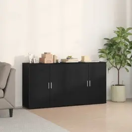 Sānu Skapji 2 Pcs Melns Ozols 79 X 38 X 80 Cm Inženierijas Koks Vidaxl