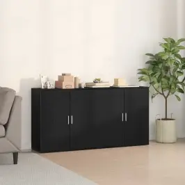 Puse 2 Pcs Melns Ozolkoks 79 X 38 X 80 Cm Inženierijas Koks Vidaxl