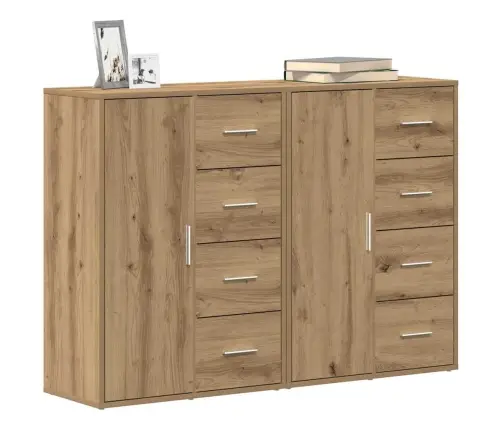 Kappide Külgedel 2 Pcs Käsitöötamm 60 X 31 X 84 Cm Tehispuit