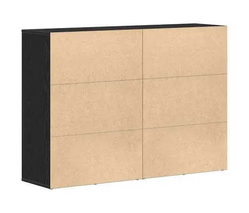 Sānu Skapīši 2 Gabali Melna Ozolkoka 60X31X84 Cm Izstrādāta Koksne Vidaxl