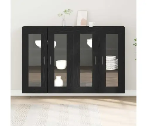 Sienas Skapji 2 Gabali, Melnais Ozols, 69,5 X 34 X 90 Cm. Mūsdienīgs Koks. Vidaxl