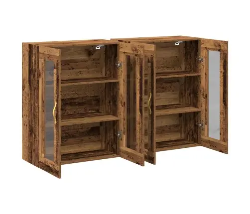 Sieniniai Baldai 2 Pcs Senovinis Medis 69,5 X 34 X 90 Cm