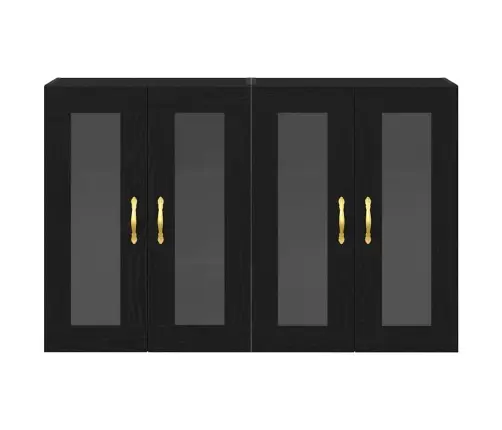 Sieniniai Spintelės 2 Pcs Juoda Ąžuolo 69,5 X 34 X 90 Cm Sieniniai Spintelės 2 Pcs Juoda Ąžuolo 69,5 X 34 X 90 Cm