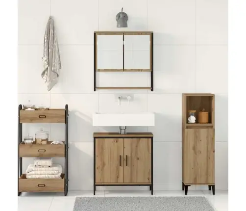 2 Gabalu Vannasistabas Mēbeļu Komplekts Artisan Ozola Inženierijas Koks Vidaxl