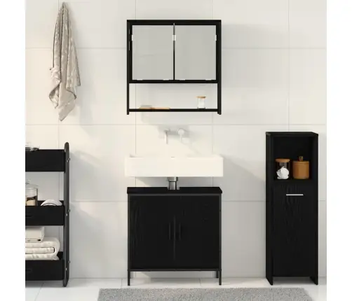 2 Daļu Vannasistabas Mēbeļu Komplekts Melnā Ozola Inženierijas Kokā Vidaxl 2 Daļu Vannasistabas Mēbeļu Komplekts Melnā Ozola Inženierijas Kokā Vidaxl