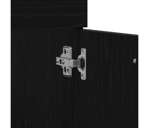 4 Daļu Vannasistabas Mēbeļu Komplekts Melnā Ozola Inženierijas Kokam Vidaxl