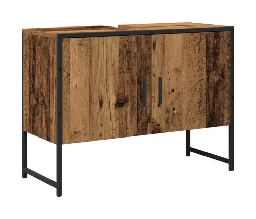 Vonios Baldų Rinkinys Su Saugykla 2 Pcs Ruda 80 X 33 X 60 Cm