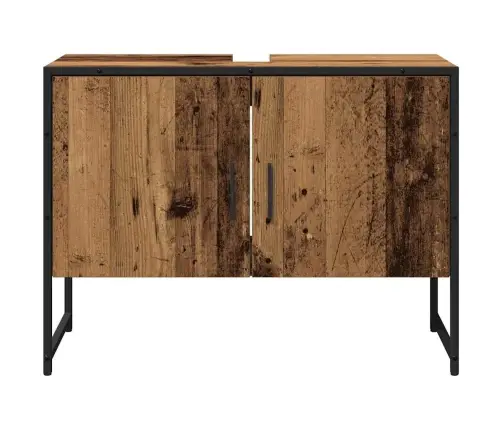 Vonios Baldų Rinkinys Su Saugykla 2 Pcs Ruda 80 X 33 X 60 Cm
