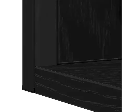 2 Daļu Vannasistabas Mēbeļu Komplekts Melna Ozola Inženierijas Koks Vidaxl