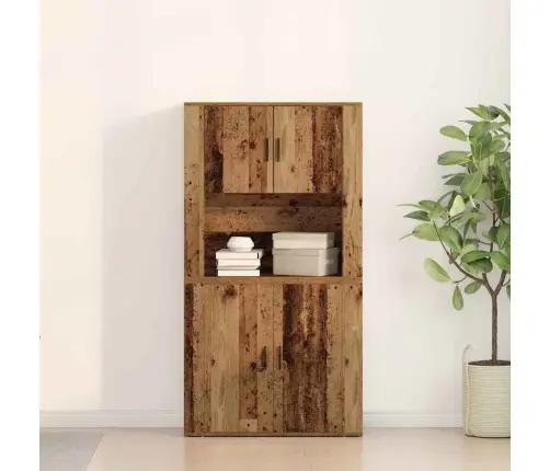 Kõrge Laud Vana Puit 80 X 33 X 150 Cm Tehispuit