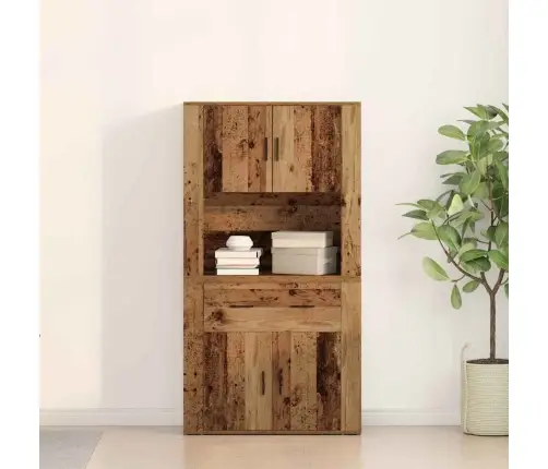 Augstais Skapītis Nozares Koks 80X33X150 Cm Inženieru Koks Vidaxl