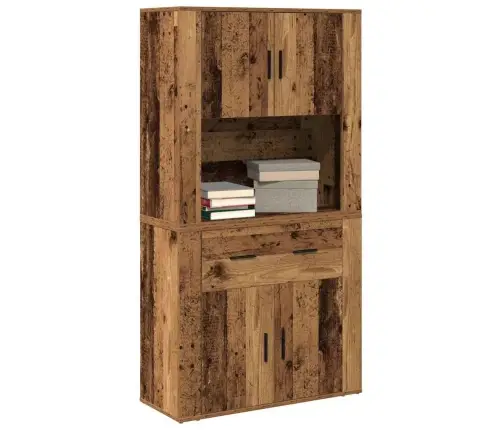 Augstais Skapītis Nozares Koks 80X33X150 Cm Inženieru Koks Vidaxl