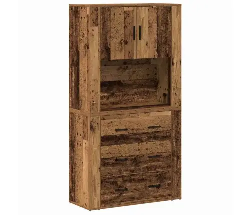 Augstskapis Vecs Koks 80X33X150 Cm Pārstrādāts Koks Vidaxl