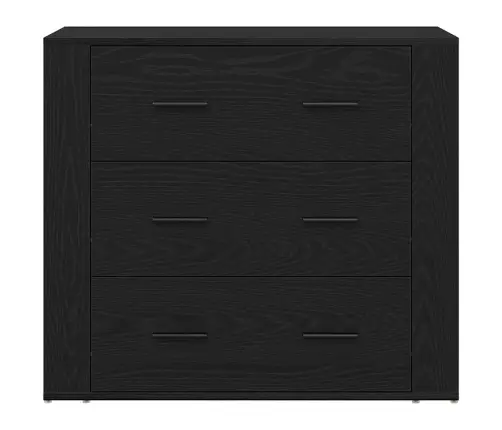 Augstais Skapītis Melnā Ozolā 80X33X150 Cm Inženierijas Koks Vidaxl