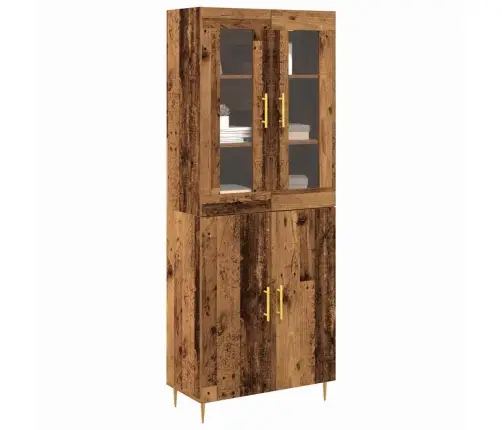 Augstais Skapītis Vecs Koks 69.5X34X180 Cm Inženierkoks Vidaxl