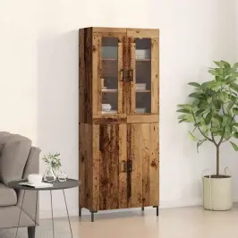 Augstais Skapītis 2 Pcs Vecs Koks 69.5 X 34 X 180 Cm Vidaxl