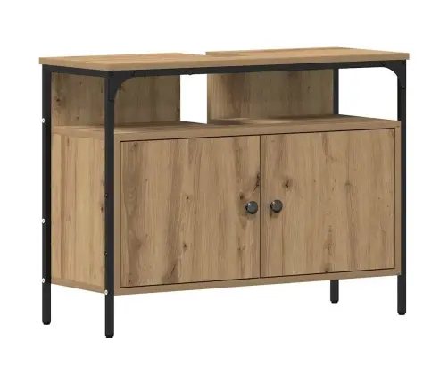 Vonios Baldų Rinkinys Su Saugykla 3 Pcs Ruda 80 X 30 X 60 Cm