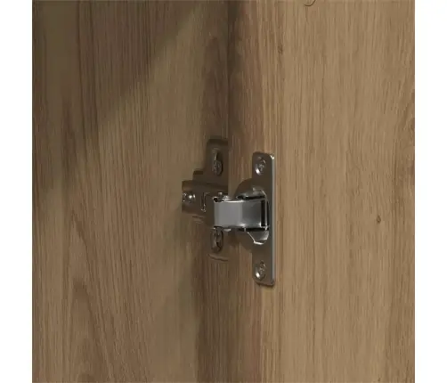 Vonios Baldų Rinkinys Su Lentyna 3 Pcs Ruda Apdirbta Mediena