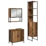 3 Daļu Vannas Istabas Mēbeļu Komplekts Vecs Koks Inženierkoks Vidaxl
