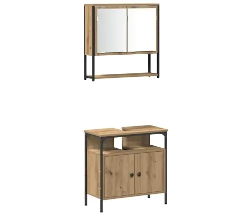 Vannitoa Mööbleset 3 Pcs Pruun 33 X 33 X 120.5 Cm Tehispuit