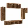 Tv Seinakapikomplekt 6 Pcs Vana Puit 30.5 X 30 X 102 Cm