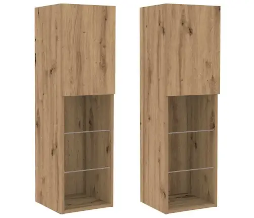 Tv Sieninio Kabineto Komplektas 6 Pcs Artisano Ąžuolo